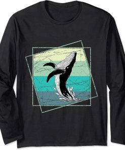 Orca Retro Killer Whale Long Sleeve T-Shirt